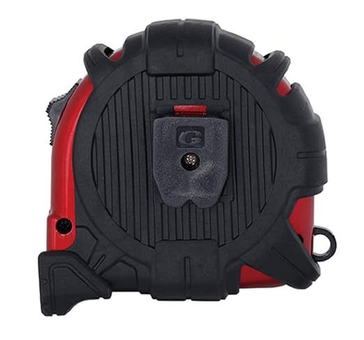 TAJIMA Tape Measure - SAE & Metric Scale 25ft/7.5m x 1.1 inch GS-Lock Measuring Tape with Acrylic Coated Blade & Safety Belt Holder - GSSF-25/7.5MBW