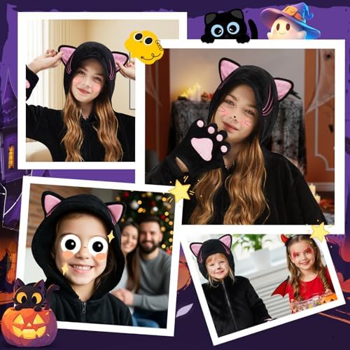 Halloween Cat Costume for Girls - Animal Costume Dress Up Gifts for Kids