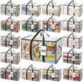 ClearSpace Heavy Duty Moving Bags or Storage Bins with Lids, Clear, 18 Pack