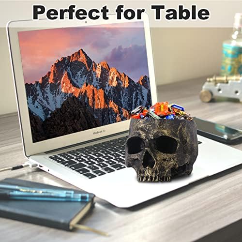 GameXcel Halloween Skull Candy Bowl - 4.5" Medium Candy Dish Holder