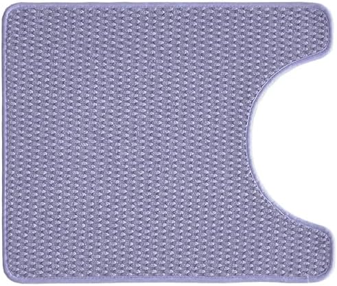 TYUU Toilet Rug, Thin Toilet Rugs U Shaped Washable Non Slip Absorbent Quick Dry Low Pile Toilet Mat, Lavender 20"x24" U Shape