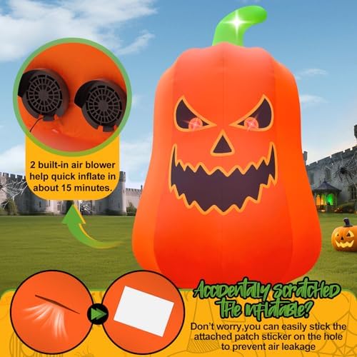 Kalolary 20FT Tall Halloween Inflatables Pumpkin Outdoor Decorations