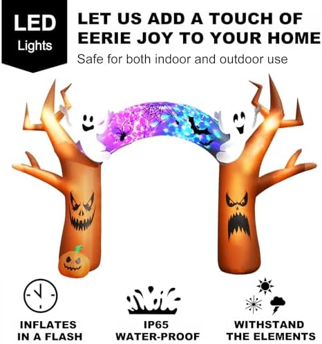 17 FT Halloween Inflatable Tree Archway Outdoor Yard Decoration