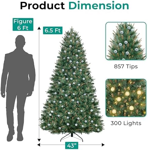 Naomi Home Selena 6.5ft Artificial Prelit Withered Branch Christmas Tree