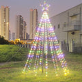 Outdoor Christmas Cone Tree Lights, 10FT 480 LEDs Christmas Tree Light