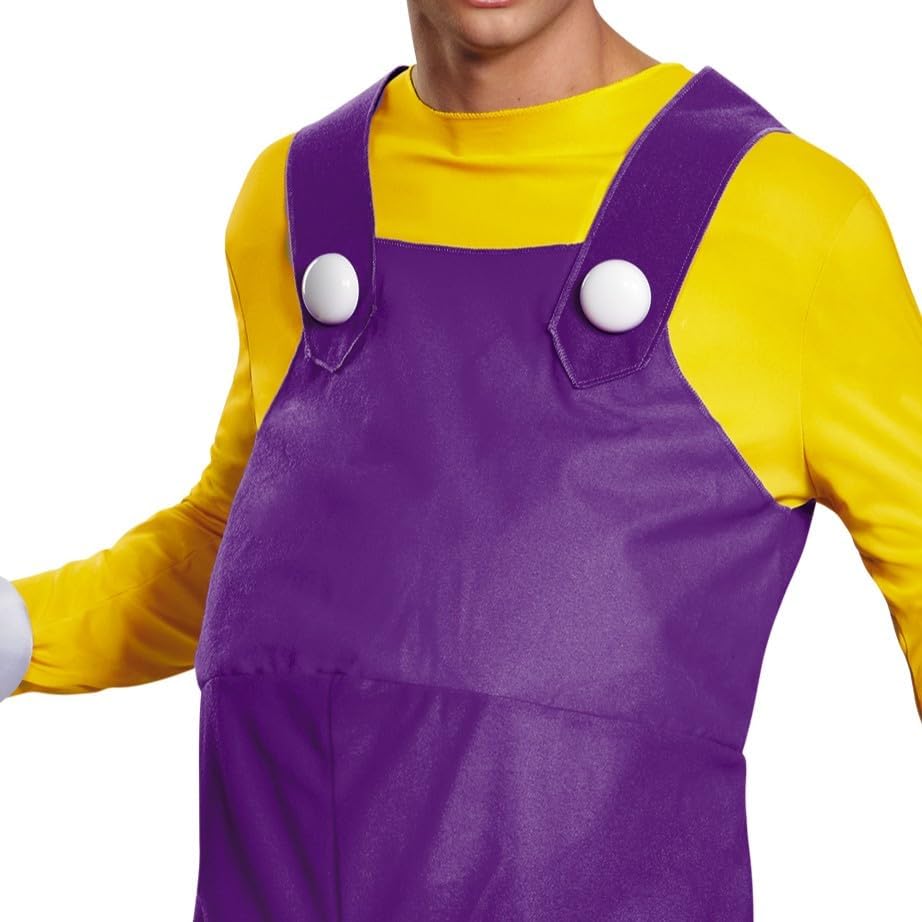 Disguise Men's Plus-Size Super Mario Wario Deluxe Costume