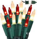 BrizLabs Red & White Christmas Lights, 300 Count 69.6ft Mini Outdoor Lights