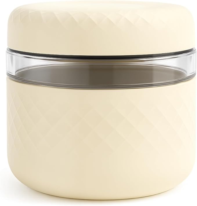 24 oz/3 Cup Glass Lunch Bowl Container with Lid, Leak & Spill Proof | BPA-Free, Microwave & Dishwasher Safe, Airtight Meal Prep & Food Storage Jar for Lunch, Salad, Soup, Oats, Stew, Yogurt