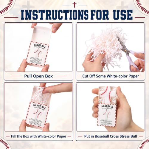 30 Sets Christian Encouragement Gifts Baseball Pocket Cross with Boxes