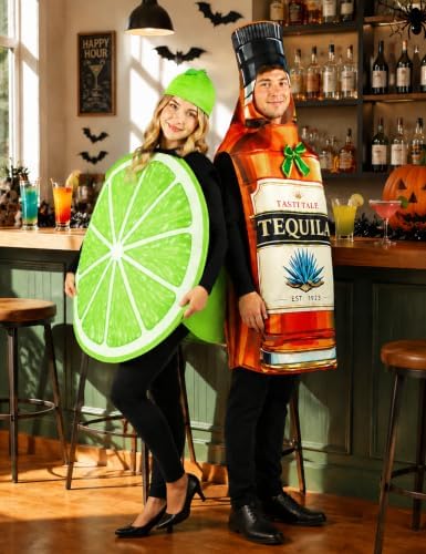 Tequila and Lime Couples Halloween Costumes 3PCS Funny Adult Set
