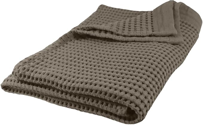 GILDEN TREE Waffle Bath Sheet Quick Dry Towel, Thin Luxury Bath Towels, Bath Sheets 40x80 Large Bath Towels, Modern Style (Stone)