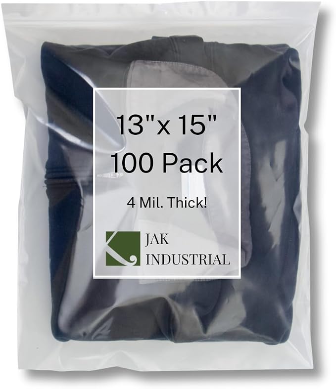 4 Mil - 2 Gallon - 13 x 15 Inch - Extra Heavy Duty Zippered Recloseable Plastic Freezer Bags (Pack of 100) with Date Labels