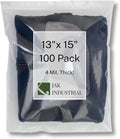 4 Mil - 2 Gallon - 13 x 15 Inch - Extra Heavy Duty Zippered Recloseable Plastic Freezer Bags (Pack of 100) with Date Labels
