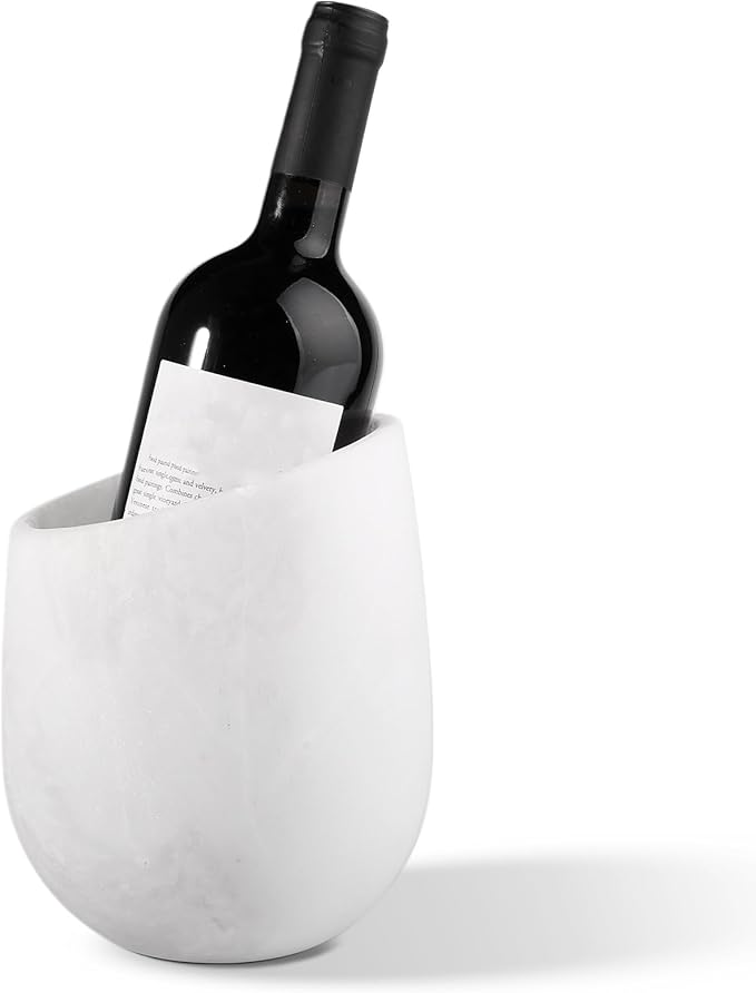 BCS Marble Wine Bottle Chiller Bucket - Versatile Wine & Champagne Chillers for Bottles - Applicable to Kitchen Utensil Holder That Also Serve as Lamp Shade
