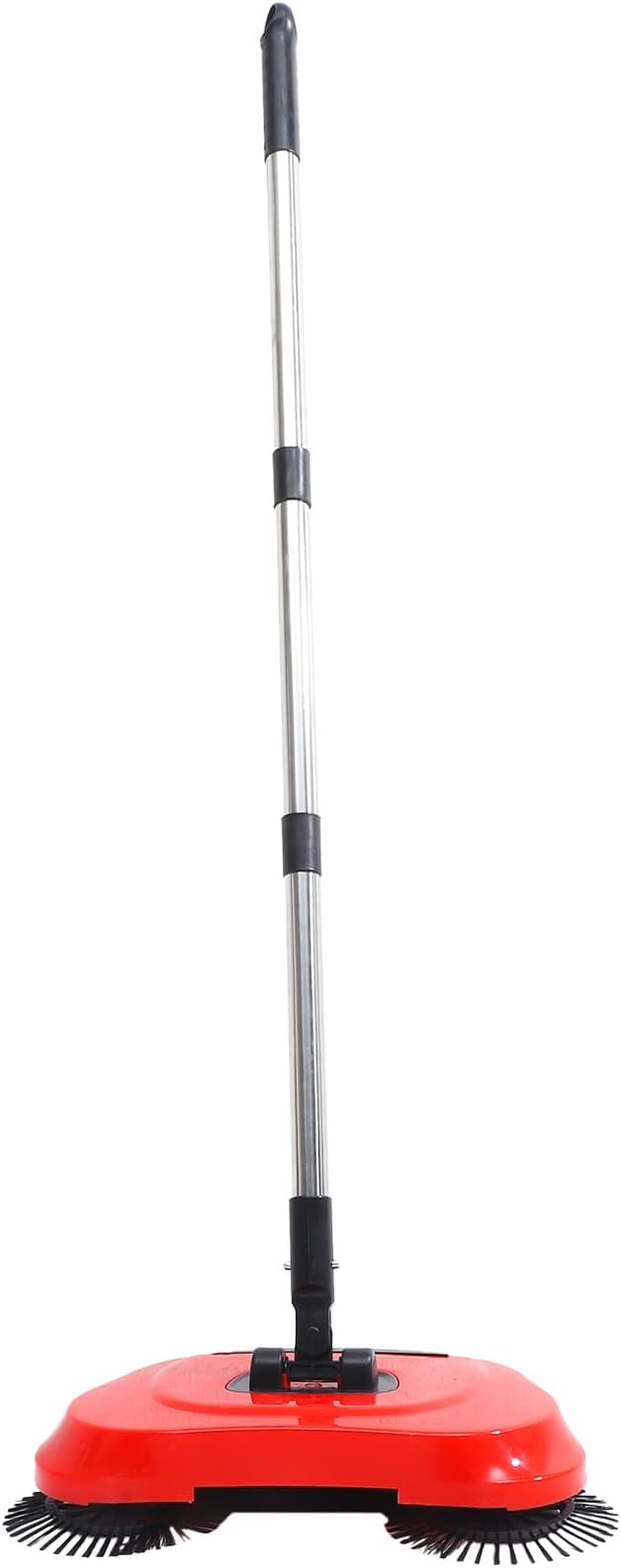 PRETYZOOM Hand Push Sweeper 3-in-1 Rotating Broom Dustpan Floor Cleaner with Adjustable Handle for Hardwood Tile Marble Floors