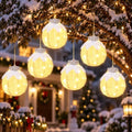 Christmas Light Balls Outdoor, Lighted Hanging Ornaments, Beige
