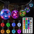 Ollny Outdoor String Lights, 30FT RGBW Color Changing Patio Lights Remote