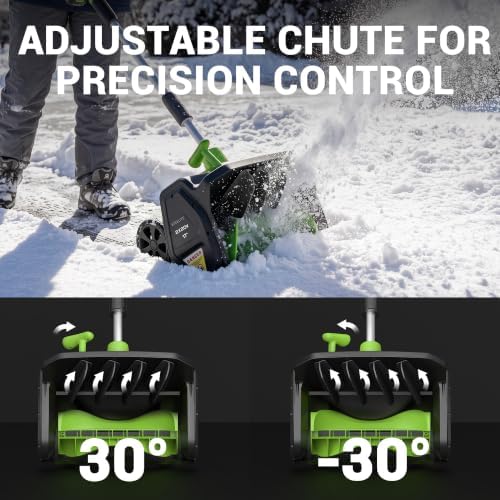 Electric Snow Shovel 2x20V Cordless 17in 1200W Brushless