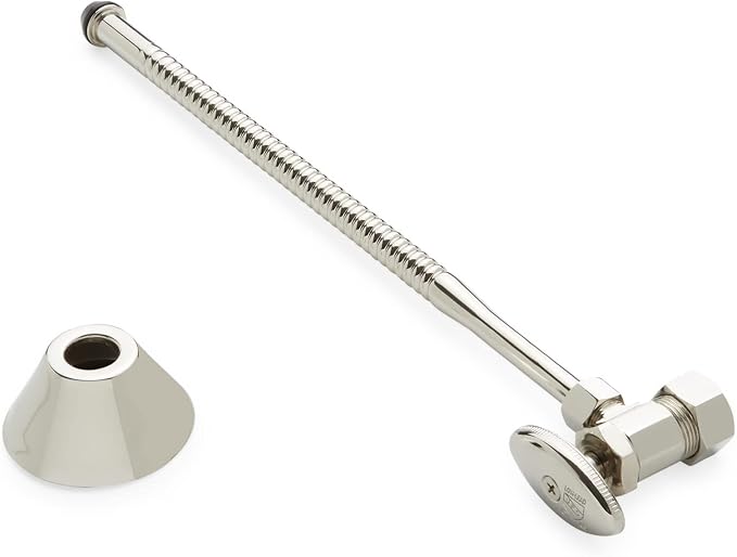 Signature Hardware 446661 Corrugated Toilet Supply Kit with 5/8" OD X 3/8" OD Angle Stop