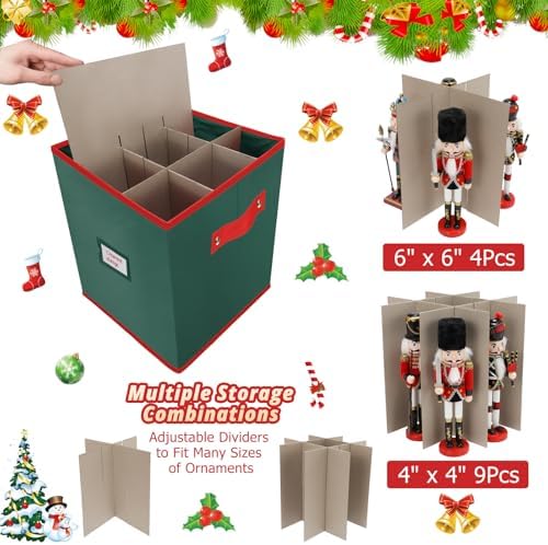 Christmas Nutcracker and Figurine Storage Box, Keeps 9 16" Tall Nutcrackers
