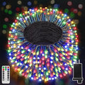 Christmas Lights Outdoor, Christmas Tree Lights Plug in, 8 Modes Twinkle String Light for Bedroom Wedding Party Ceiling Xmas Home Decorations 600 LED(Multicolor 196 FT)