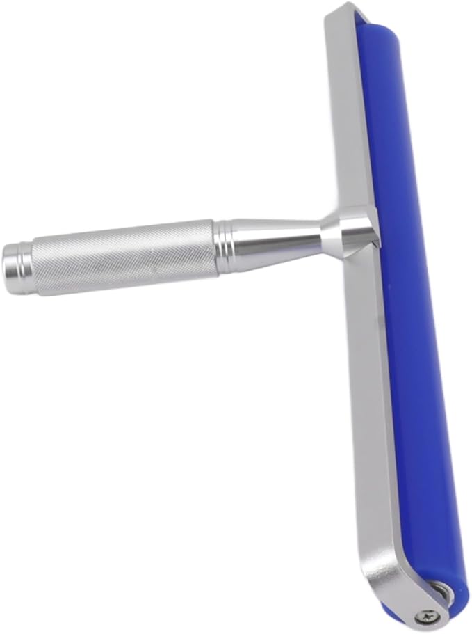 Reusable Lint Roller,Blue Silicone Manual Roller Static Cleaner Tool Sticky Roller for Screen Film Hair Dust Remover Low Viscosity 6in (16 inches)