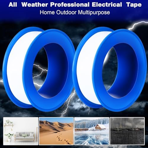 Pushglossy 50 Rolls PTFE Tape 1/2 x 520 Inches Plumbers Tape, White