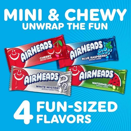 Airheads Mini Candy Bars, Taffy Variety Pack, 5 lb Bag