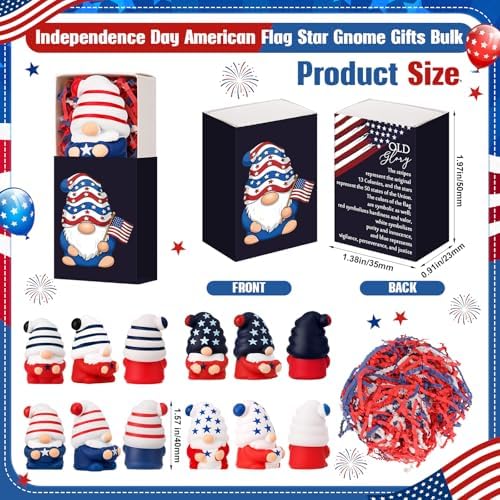 36 Sets Patriotic Theme Gifts Gnome Veterans Day Party Favors
