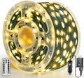Ollny Christmas Lights 800 LED 262 FT Plug in, IP67 Waterproof Green Wire Outdoor Christmas Lights with Remote, 8 Modes and Timer Outdoor String Light for House Indoor Xmas Decorations (Warm White)