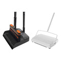 Broom and Dustpan Set for Home, Long Handle Lightweight 180 Degree Rotating Broom Indoor and Carpet Sweeper, Floor Sweeper