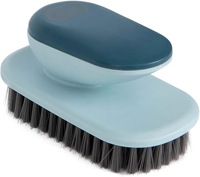 Household Cleaning Brushes Laundry Brush with Handle Flexible Washing Scrub Soft Hair Cleaning Clothes Cleaner Household Tools(Blue)