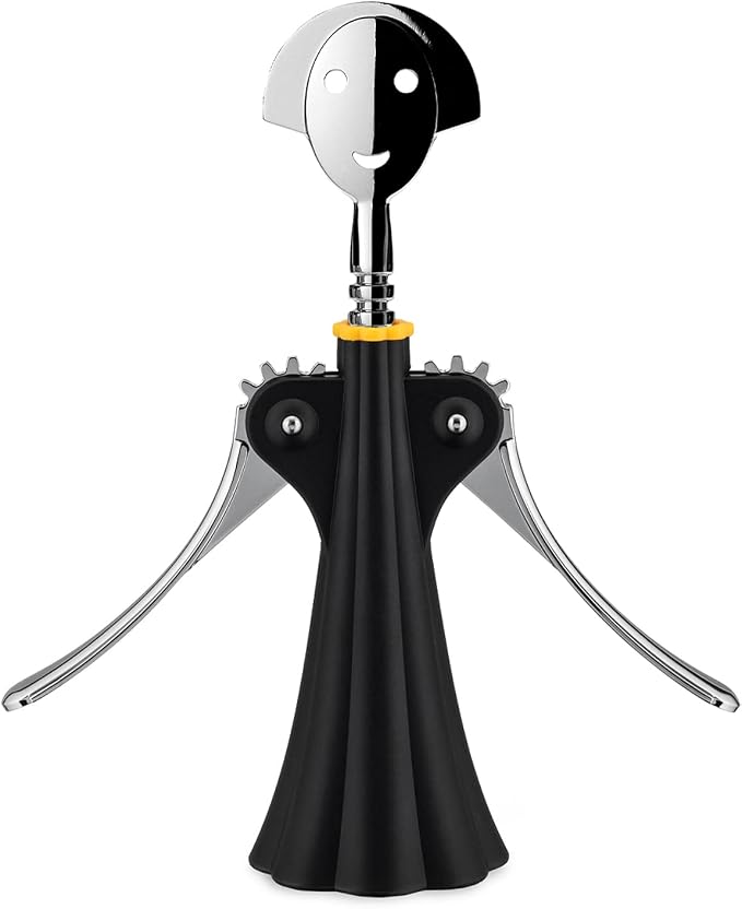 Alessi AAM01 B Anna G. - Design Corkscrew, Thermoplastic Resin and Chrome Zamak, Black