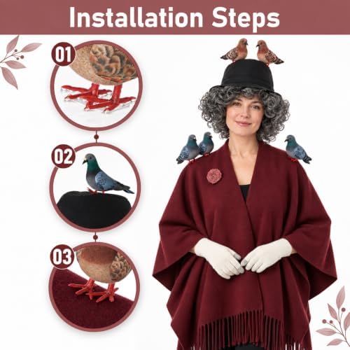 10 Pcs Halloween Movie Pigeon Costume Set for Women