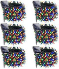 OZS 6 Pack 480 LED Solar String Lights Outdoor Waterproof, Multicolor