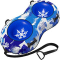 Raxurt 2 Person Heavy Duty Snow Tube, Snow Sled with Premium Canvas Cover