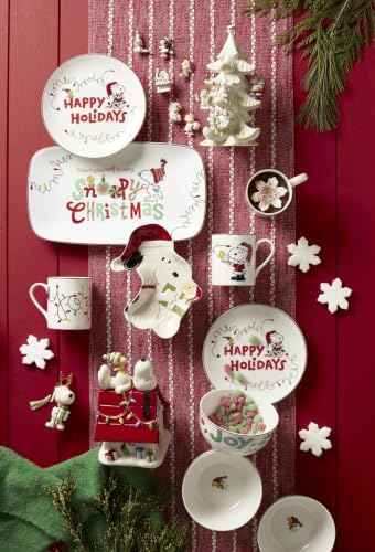 Lenox Peanuts Snoopy & Friends Christmas Mini Ornament Set & Tree, 11-Piece