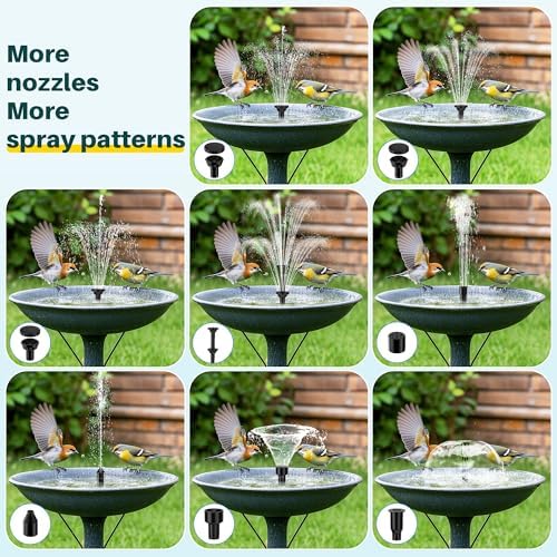 Biling 5.5W Solar Fountain Pump with Dry-Run Protection for Bird Bath