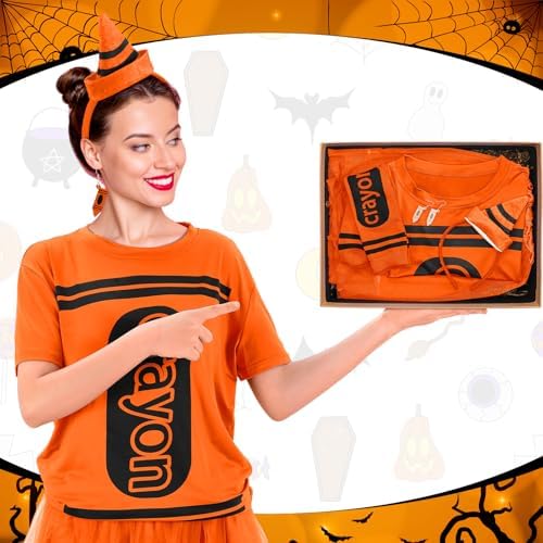 7 Pcs Crayon Costume Set for Adults Women