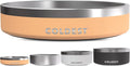 Coldest Dog Bowl - Anti Rust Metal, Non Slip, 3 Layers Insulated Stainless Steel Dog Bowls - Spill Proof & Heavy Duty - Water Bowl for Dogs, Cats & Pets, Dish Washer Safe (21 oz, Sahara Tan)