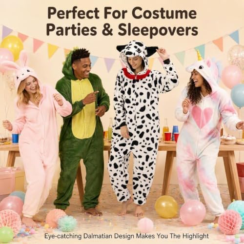 Snug Fit Unisex Adult Onesie Pajamas, Flannel Cosplay Animal One Piece Halloween Costume Sleepwear Homewear