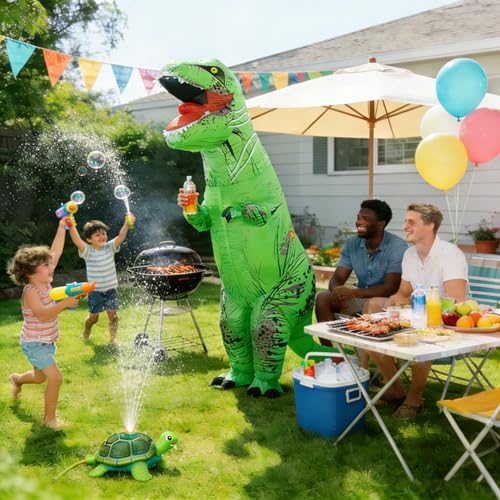Funny Inflatable Dinosaur Costume for Adult and Kids,Blow Up Dinosaur Costume for Halloween Cosplay Party