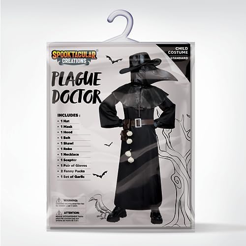Spooktacular Creations Halloween Plague Doctor Costume for Kids 10 in 1 set