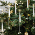 LUSHARBOR Christmas Tree Candles, 10 Pack Flameless Taper Candles for Trees