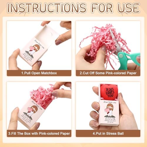 36 Sets Jesus Loves You Gifts Heart Toy with Boxes