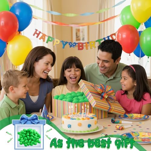 Skylety 100 Pcs Brain Balls Bulk Halloween Funny Toy, Green, Mini