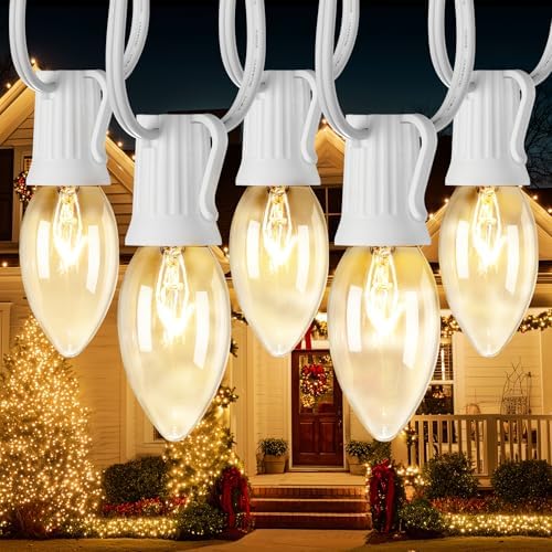 Minetom C9 Christmas String Lights, 50FT Vintage Christmas Tree Lights
