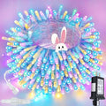 200 LED Connectable String Lights, 66FT Easter Pastel Lights Outdoor Indoor