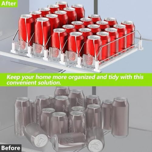 IBORING Drink Organizer for Fridge,Holds up to 30 Cans