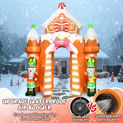 Kalolary 12FT Christmas Inflatable Archway Outdoor Decorations